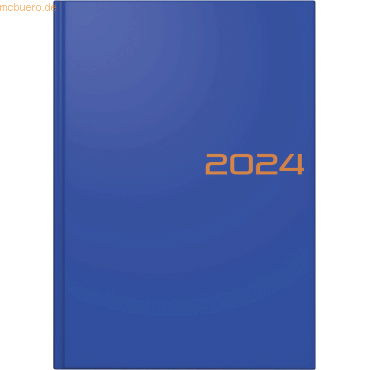 4061947108187 - Tageskalender Buchkalender 2024 Modell 795 Balacron-Einband blau