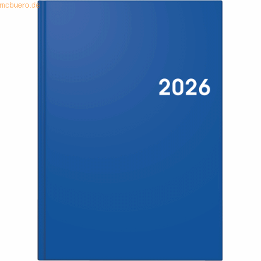4061947144673 - Buchkalender 795 A5 1 Tag Seite Balacron-Einband blau 2026