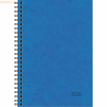 4061947129090 - Buchkalender 796 A5 1 Woche 2 Seiten Karton-Einband blau 2025