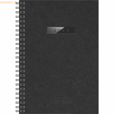4061947144833 - Buchkalender 796 A5 1 Woche 2 Seiten Natur-Karton schwarz 2026 4061947144833 - Buchkalender 796 A5 1 Woche 2 Seiten Natur-Karton schwarz 2026