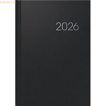 4061947144963 - Buchkalender 796 A5 1 Woche 2 Seiten Balacron schwarz 2026