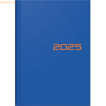 Brunnen Buchkalender 796 A5 1 Woche/2 Seiten blau 2025