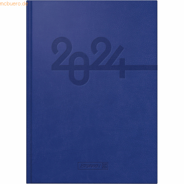 4061947108880 - Buchkalender 798 A5 1 Tag Seite Kunstleder blau 2024