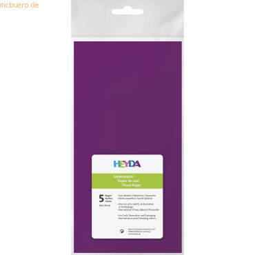 4005329054280 - 10 x Seidenpapier 18g qm 50x70cm violett VE=5 Bogen 4005329054280 - 10 x Seidenpapier 18g qm 50x70cm violett VE=5 Bogen