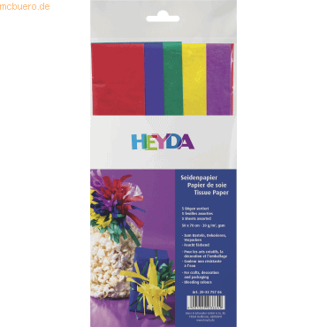 4005329086649 - 10 x Seidenpapier 50x70cm 18g qm VE=5 Bögen dunkel farbig sortie
