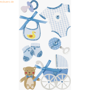 4005329101427 - 6 x Sticker-Etikett Baby Boy 1 8 Stück bunt