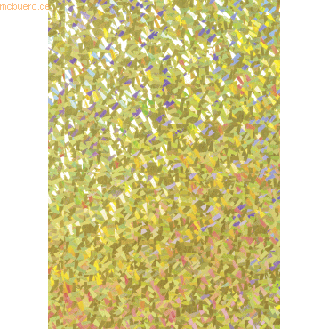 4005329773815 - 5 x Holografiekarton 50x70cm gold Prisma