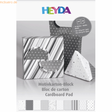 4005329142420 - 5 x Motivkarton-Block A4 100 220g qm 20 Blatt anthrazit 4005329142420 - 5 x Motivkarton-Block A4 100 220g qm 20 Blatt anthrazit