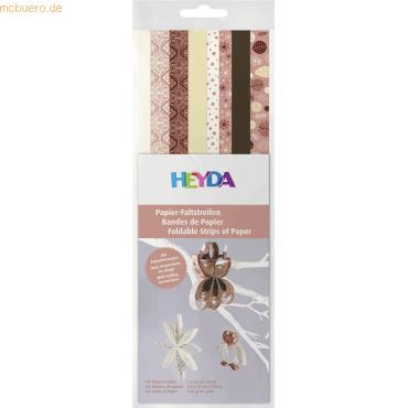 4005329135859 - 5 x Papierstreifen 1x30cm 15x30cm rosa vanille braun VE=160 Stü