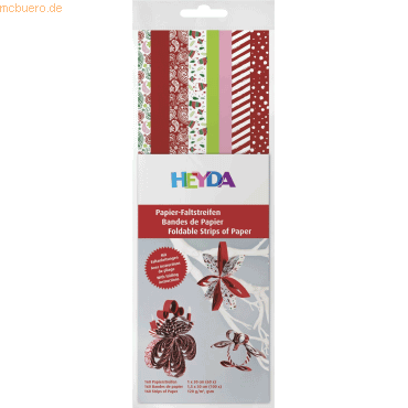 4005329135873 - 5 x Papierstreifen 1x30cm 15x30cm rot weiß VE=160 Stück