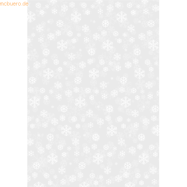 4005329789601 - 25 x Transparent-Papier A4 115g qm Schneekristalle weiß