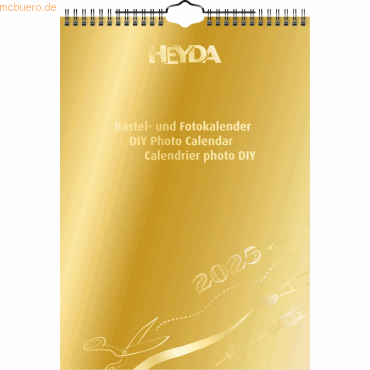 4005329158155 - 5 x Bastelkalender A4 goldfarben schwarz 2025