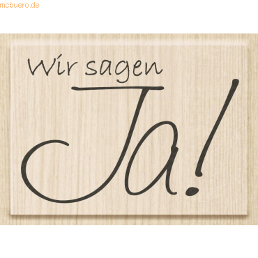 4011643845275 - Holzstempel Wir sagen Ja! 64 x 45 cm