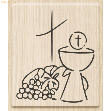 4011643846074 - Motivstempel Kelch Brot Wein 5x6cm 4011643846074 - Motivstempel Kelch Brot Wein 5x6cm