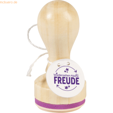 4011643940901 - 3 x Motivstempel rund Wiedersehen 32cm