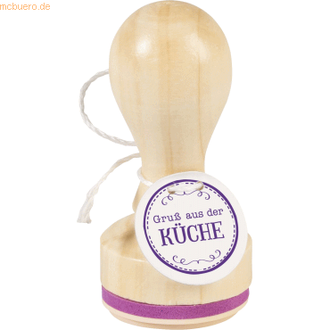 4011643948112 - 3 x Motivstempel rund Gruß aus Küche 32cm 4011643948112 - 3 x Motivstempel rund Gruß aus Küche 32cm