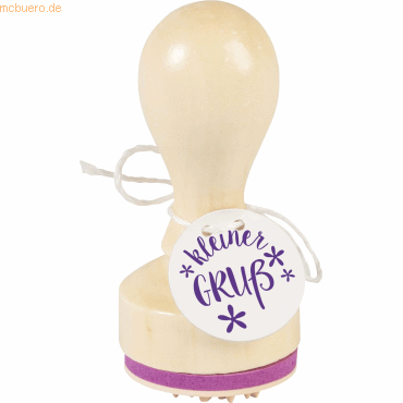 4011643947818 - 3 x Motivstempel rund kleiner Gruss 32cm 4011643947818 - 3 x Motivstempel rund kleiner Gruss 32cm