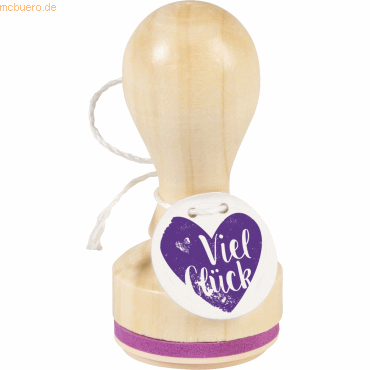 4011643956742 - 3 x Motivstempel rund Viel Glück 32cm 4011643956742 - 3 x Motivstempel rund Viel Glück 32cm