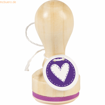 4011643961654 - 3 x Motivstempel rund Herz mit Strich 32cm 4011643961654 - 3 x Motivstempel rund Herz mit Strich 32cm