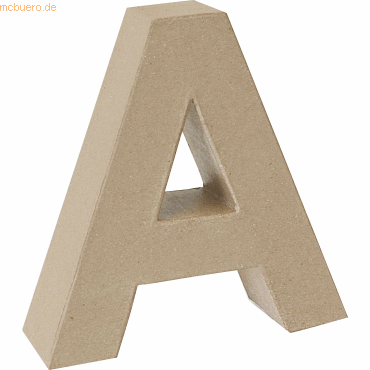 8712926395741 - Pappmache 3D-Buchstabe A 175x175x55 cm natur