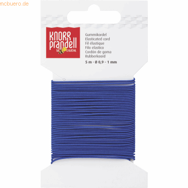 4011643377073 - 10 x Gummikordel 1mmx5m blau