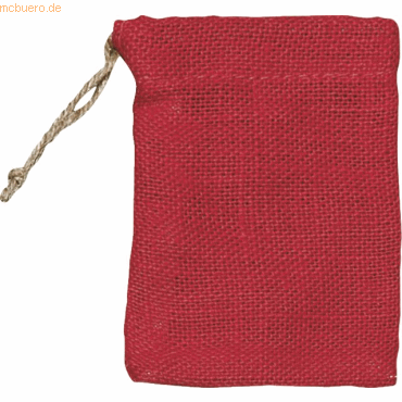 4007541357750 - 24 x Jute-Säckchen 15x11cm rot 4007541357750 - 24 x Jute-Säckchen 15x11cm rot