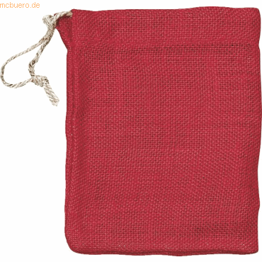 6 x Knorr prandell Jute-Säckchen 20x15cm rot