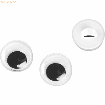4011643575950 - 5 x Wackelaugen 8mm schwarz weiß VE=20 Stück 4011643575950 - 5 x Wackelaugen 8mm schwarz weiß VE=20 Stück