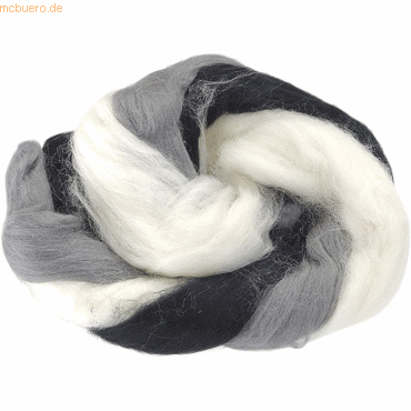 4011643656970 - 3 x Märchenwolle 3-Strang-Mix schwarz- weiß- grau-mel 4011643656970 - 3 x Märchenwolle 3-Strang-Mix schwarz- weiß- grau-mel