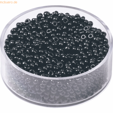 4011643407329 - 6 x Rocailles 25 mm schwarz VE=13g