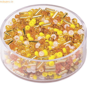 4011643493629 - 6 x Rocailles 25 mm gelb orange gemischt VE=17g