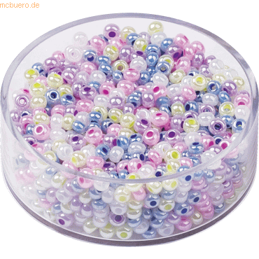 4011643972261 - 6 x Rocailles 25mm bunt gemischt pastell VE=17g 4011643972261 - 6 x Rocailles 25mm bunt gemischt pastell VE=17g