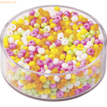 4011643972308 - 6 x Rocailles 25mm bunt gemischt neon VE=17g