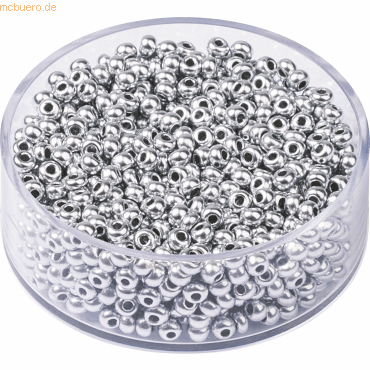 4011643407817 - 6 x Rocailles 25 mm silbergrau VE=13g