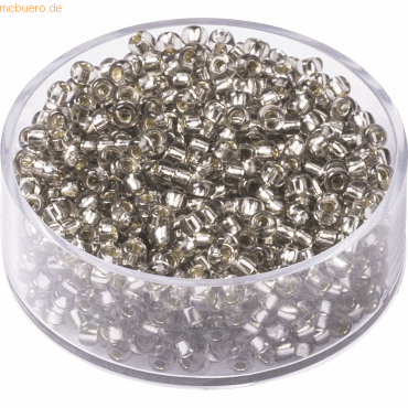 4011643419650 - 6 x Rocailles 25 mm silbergrau VE=13g 4011643419650 - 6 x Rocailles 25 mm silbergrau VE=13g