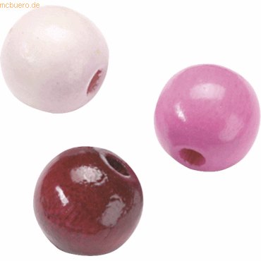 4011643959477 - 5 x Holzperlen 8mm VE=85 Stück lila pink