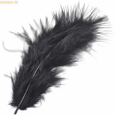 4011643025950 - 10 x Marabufedern 10cm schwarz VE=15 Stück 4011643025950 - 10 x Marabufedern 10cm schwarz VE=15 Stück