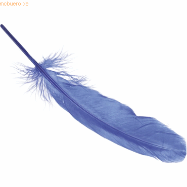 4011643149663 - 5 x Gänsefedern ca 16 - 21cm blau VE=8 Stück