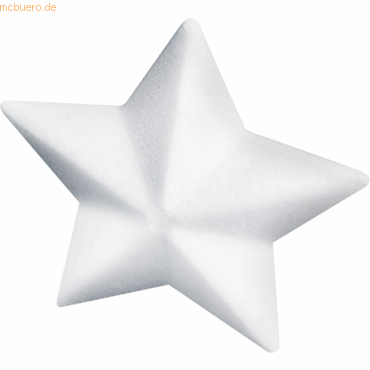 4011643253926 - 5 x Styropor Stern 14cm weiß 4011643253926 - 5 x Styropor Stern 14cm weiß