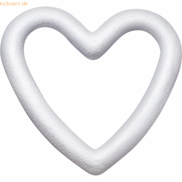 4011643236295 - 5 x Styropor Herz 15cm weiß 4011643236295 - 5 x Styropor Herz 15cm weiß