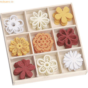 4011643828186 - Filzbox Ornament Blume VE=45 Teile