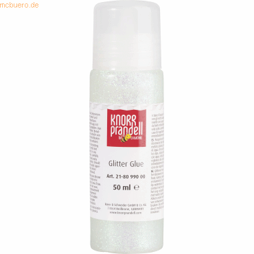 4011643674714 - 6 x Glitter Glue 50 ml weiß regenbogen