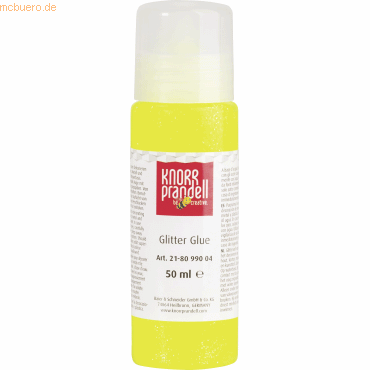 4011643674721 - 6 x Glitter Glue 50 ml neongelb regenbogen