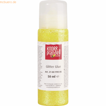 4011643674738 - 6 x Glitter Glue 50 ml gelb regenbogen