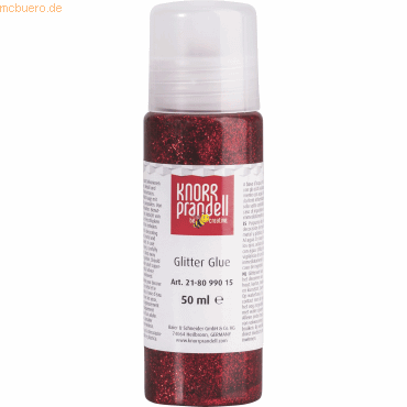 4011643674745 - 6 x Glitter Glue 50 ml rot