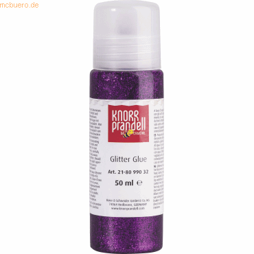 4011643674783 - 6 x Glitter Glue 50 ml dunkellila