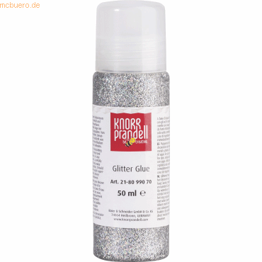 4011643674950 - 6 x Glitter Glue 50 ml silber regenbogen