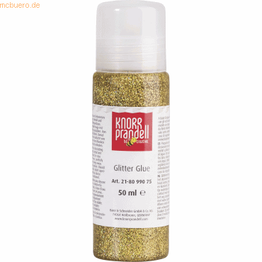 4011643674974 - 6 x Glitter Glue 50 ml gold regenbogen