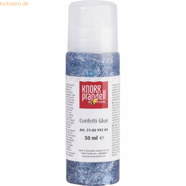 4011643962804 - 6 x Glitterfarbe Konfetti Glue 50ml Fische blau