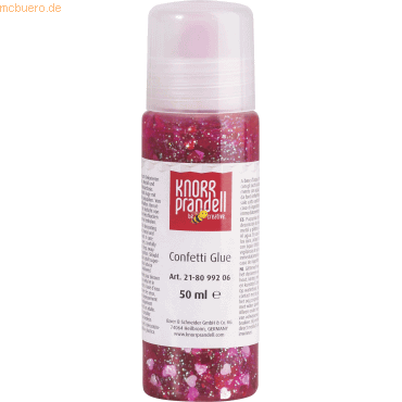 4011643962828 - 6 x Glitterfarbe Konfetti Glue 50ml Herzen rot 4011643962828 - 6 x Glitterfarbe Konfetti Glue 50ml Herzen rot